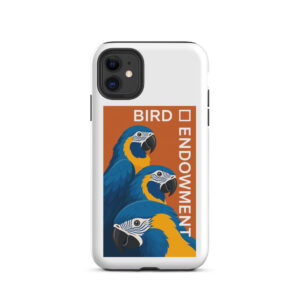 Bird Endowment Blue & Gold Macaw iPhone Case product image